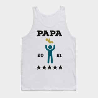 Papa 2021 Baby Announcement Future Dad Tank Top